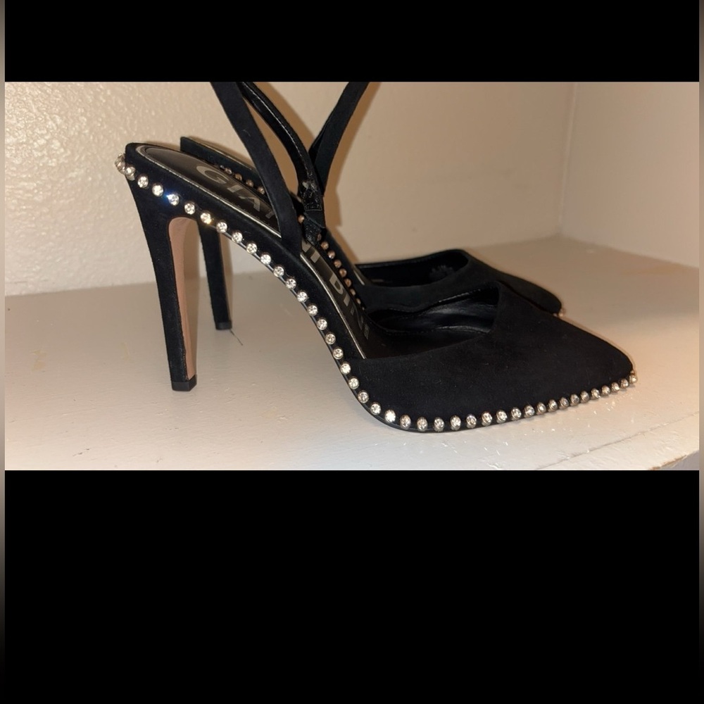 Gianni Bini Black Heels with Silver Accents